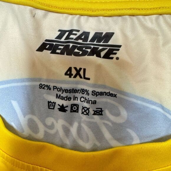 Joey Lagano Shell-Pennzoil Sublimated Uniform Pit Crew Long Sleeve Shirt Sz 4XL - Picture 8 of 11